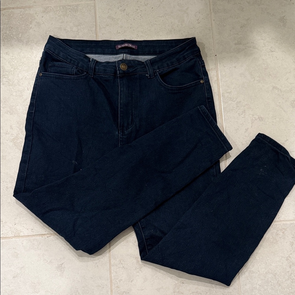 Silver Crush Dark Blue Denim Jeans